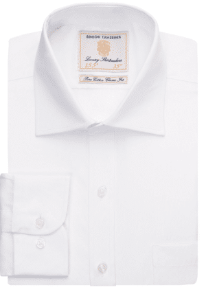 Brook Taverner Cheadle Single Cuff Long Sleeve Shirt Cotton Poplin