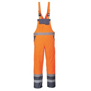 Portwest Contrast Bib & Brace - Unlined - Orange/Navy - S488