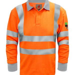 FR ARC Orange Inherent Long Sleeve Polo Shirt (Quantum)