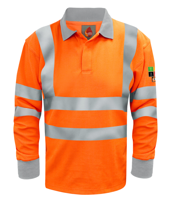 FR ARC Orange Inherent Long Sleeve Polo Shirt (Quantum)