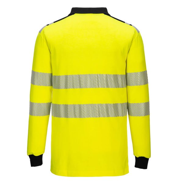 Flame Resistant Hi-Vis Polo Shirt Yellow/Black - FR702