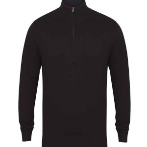 Henbury Zip Neck Sweater - H729