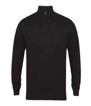 Henbury Zip Neck Sweater - H729