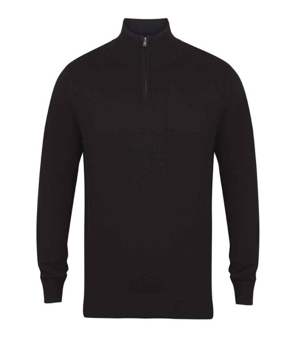 Henbury Zip Neck Sweater - H729