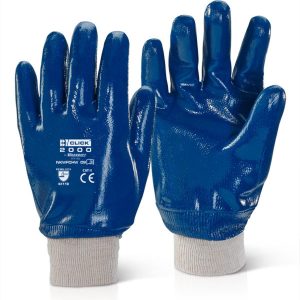 Beeswift Nitrile K/W F/C H/W Gloves Blue (Box 10)