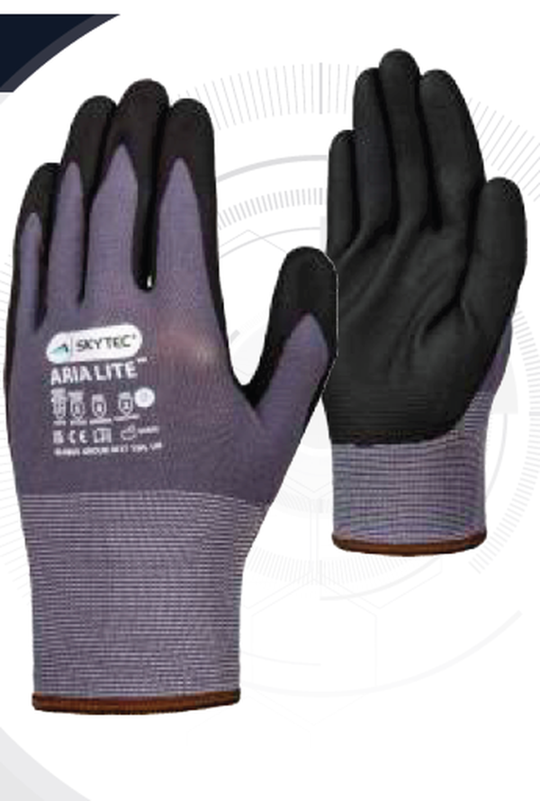 Skytec Aria Lite Nitrile Foam Palm Gloves (10 Pack)