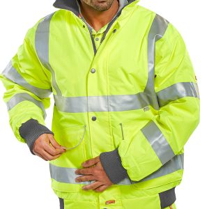 Hi Vis Yellow Super Bomber Jacket