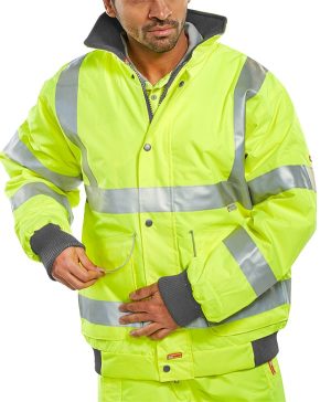 Hi Vis Yellow Super Bomber Jacket