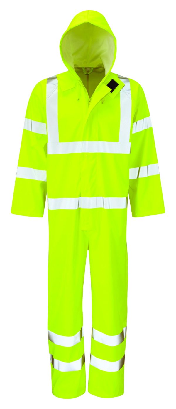 Hi Vis Hydra-Flex Yellow EN471 Waterproof Breathable Coverall