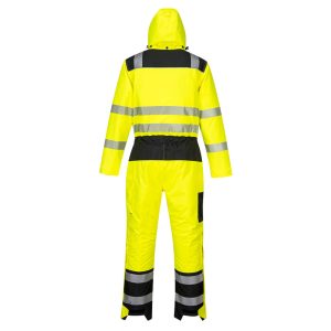 Hi-Vis Yellow/Black Winter Waterproof Coverall - PW352