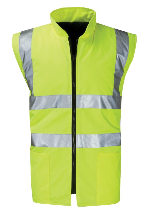 Hi Vis Reversible Fleece Lined Bodywarmer (S/Touch)