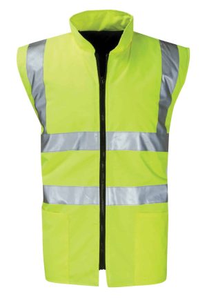 Hi Vis Reversible Fleece Lined Bodywarmer (S/Touch)
