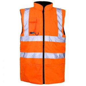 Hi Vis Orange Reversible Bodywarmer - H40