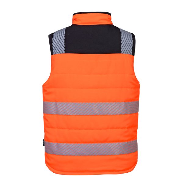 Hi-Vis Reversible Bodywarmer Orange/Black - PW374 - Image 2