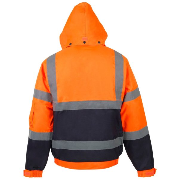 2 Tone Hi Vis Bomber Jacket - Image 2