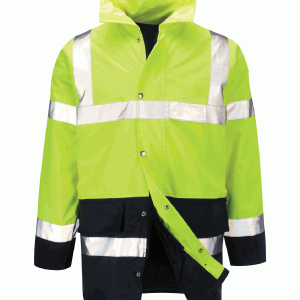 LAMORAK 2 Tone Hi Vis Parka Jacket Yellow/Navy