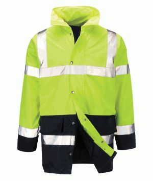 LAMORAK 2 Tone Hi Vis Parka Jacket Yellow/Navy