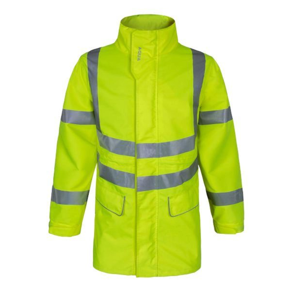 AQUA HI-VIS RIPSTOP BREATHABLE JACKET YELLOW