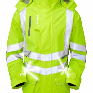 Pulsar Hi Vis Yellow Active Storm Coat With Led Lights