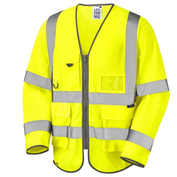 Leo Wrafton Yellow EcoViz Superior Sleeved Waistcoat