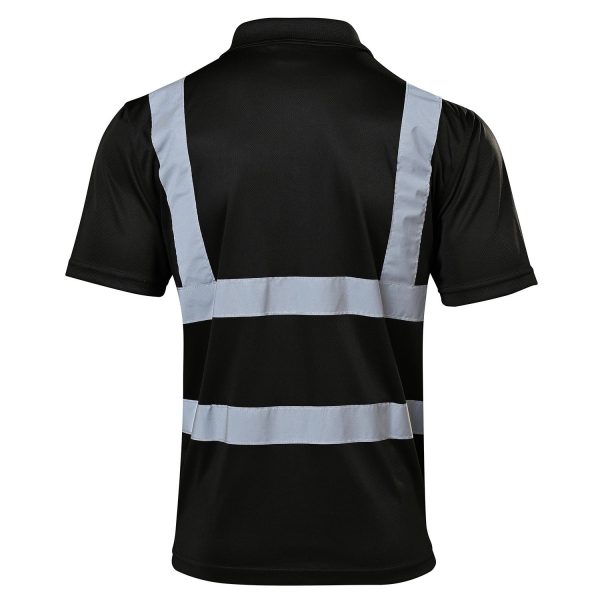 Hi Vis Black Polo Shirt - Image 2