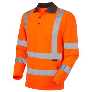 WOOLSERY ISO 20471 Class 3 Coolviz Sleeved Polo Shirt (EcoViz) Orange