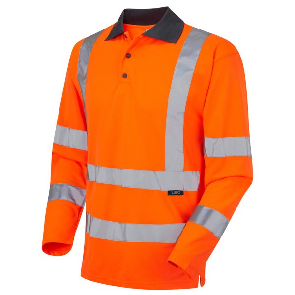 WOOLSERY ISO 20471 Class 3 Coolviz Sleeved Polo Shirt (EcoViz) Orange
