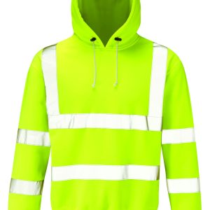 Hi Vis Yellow Hooded Sweatshirt - HVHSP