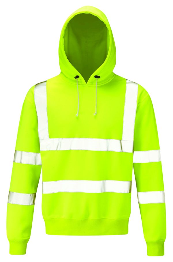 Hi Vis Yellow Hooded Sweatshirt - HVHSP