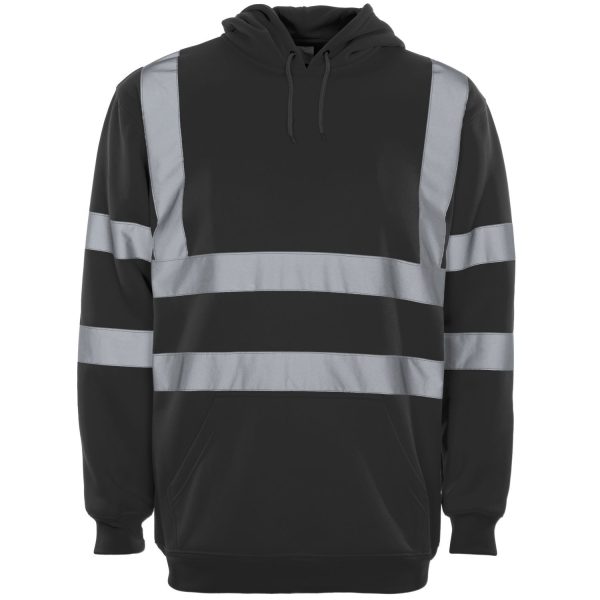 Hi Vis Black Hooded Sweatshirt