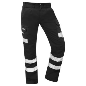 Leo Ilfracombe Black Cargo Trousers