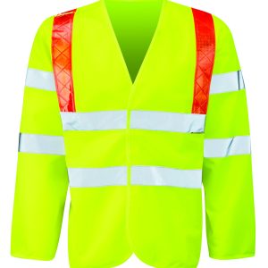 Hi Vis Jerkin With Red Braces