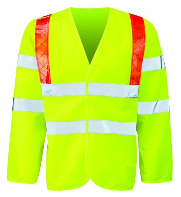 Hi Vis Jerkin With Red Braces