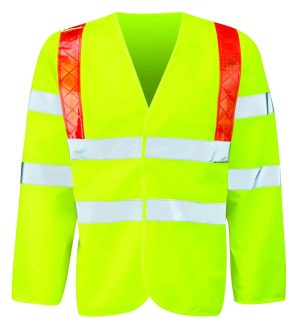 Hi Vis Jerkin With Red Braces