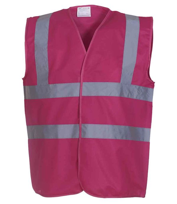 YOKO Hi Vis 2 Band Waistcoat (YK102) HVW100