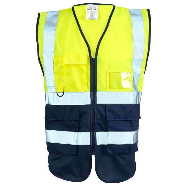 Class 1 Superior Waistcoat Yellow/Navy