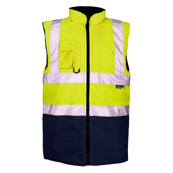 Supertouch Yellow/Navy 2 Tone Bodywarmer (H109)