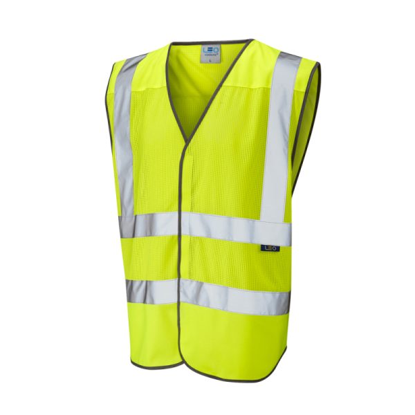 Leo Arlington ISO 20471 Class 2 Coolviz Waistcoat Yellow