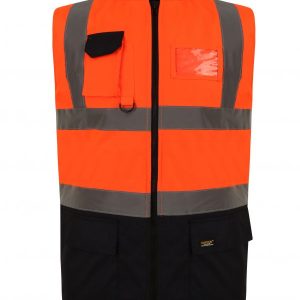 High Visibility Two-Tone Padded Reversible Bodywarmer