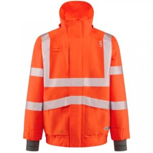 Leo Dartmoor  EcoViz 10K Performance+ Breathable Bomber Jacket Orange
