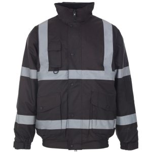 Security Bomber Jacket w Reflective Tape