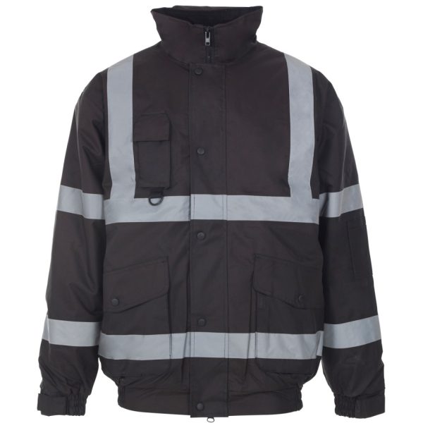 Security Bomber Jacket w Reflective Tape