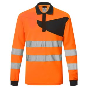 Portwest Hi-Vis Polo Shirt L/S PW220 - PW2