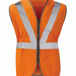 Hi Vis Victoria Orange Rail Spec Zipped Waistcoat (Pro Rail Black Knight)