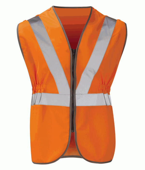 Hi Vis Victoria Orange Rail Spec Zipped Waistcoat (Pro Rail Black Knight)