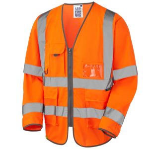 Leo Wrafton ISO 20471 Class 3 Sleeved Superior Waistcoat Orange