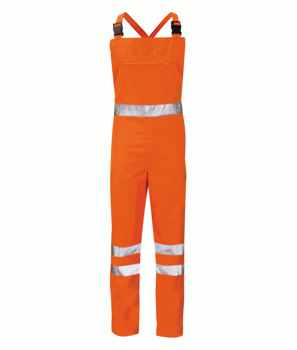 Hi Vis Alpha Orange Rail Spec Bib & Brace (Pro Rail Hercules)