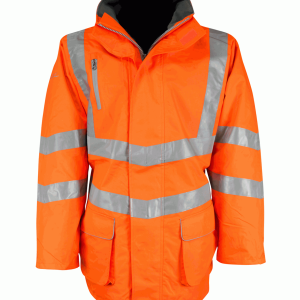 Hi Vis Sabre2 Orange Rail Spec Breathable Jacket (Pro Rail) HVRJ