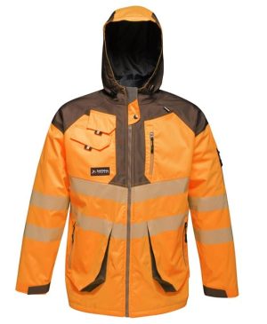 Regatta TRA340 Tactical Threads Hi-Vis Rail Spec Parka Jacket