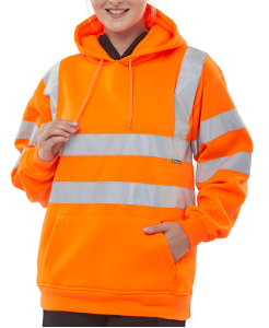 Hi Vis Rail Spec Hooded Sweatshirt (Beeswift)